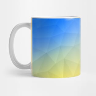 Ukraine yellow blue geometric mesh pattern 2 Mug
